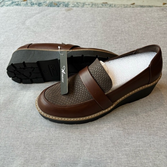 Athlefit Platform Penny Loafers Casual Comfort Slip on Business Work Dress 9.5 - Picture 7 of 8